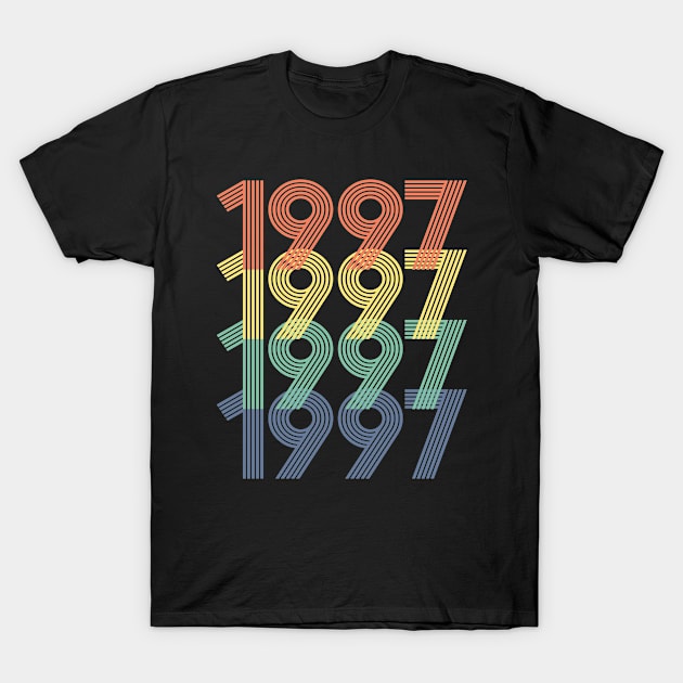 Cool Retro Year 1997 - Made In 1997 - 25 Years Old, 25th Birthday Gift For Men & Women T-Shirt by Art Like Wow Designs